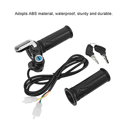 Electric Bike Throttle Grip Lock Key Set LED Indicator for Motorcycle Scooter 48V powersports throttles of grip adopts ABS material which