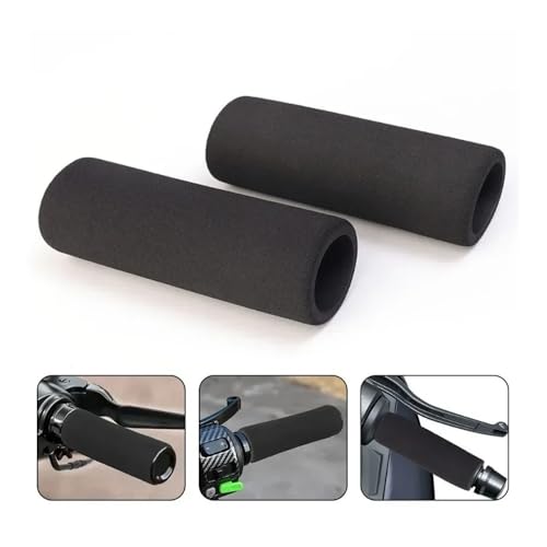 Motorcycle Grip Covers 1/4/8PCS Slip-on Foam Anti-Slip Moto Le Levers Comfort Grips Motorcycle Lebar Cover Anti Vibration Grip Sleeve - color: Black A