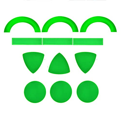 Customizable Reflective Helmet Strips - Reflective Tape Stickers for Hardhats Safety - Waterproof High Visibility Stickers (12pc) - color: Green Mix
