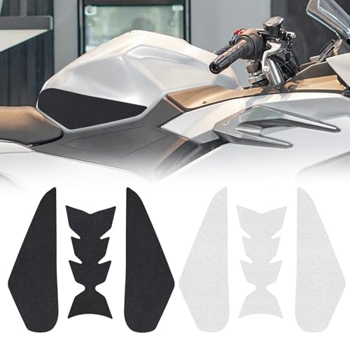 Accessories Compatible with KA&WA&SA&KI NINJA500 Ninja 500 Z500 Z500 2023 2024 2025 Side Fuel Tank Pads Protector Stickers Decal Gas Knee Grip Traction Pad Side Sticker (Clear) - color: Clear