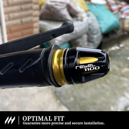 Motorcycle Handlebar End Plugs For Rebel 1100 (CMX1100) 2021-2024 17mm Diameter 7/8” Bars CNC Handlebars (See details below) rebel 1100 Accessories (Gold) - color: Gold