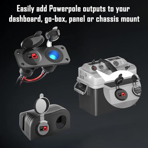Anderson Power Pole Connector with a Weather Tight Cover, Waterproof Quick Connect Wire Connectors 45 Amp PP15 to 45, Power Pole Cover for Smart Battery Box, Marine Boat, Motorcycle, Truck RV - style: PP15-30-45