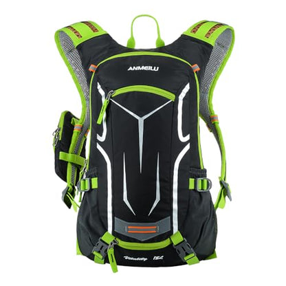 Outdoor Cycling Backpack, 18L, Black - color: green, size: Backpack Only