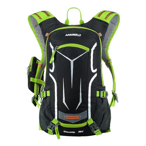 Outdoor Cycling Backpack, 18L, Black - color: green, size: Backpack Only