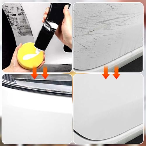 2026 New Upgrade Car Scratch Removal Wax, Scratch Remover for Vehicles with Wipe and Sponge, Car Polishing Wax Scratchs Remover, Cars Paint Scratchs Repair Kit for Deep Scratches (2 Set) - color: 2 Set
