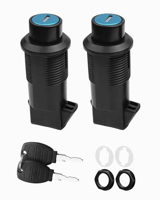 OCHIKI Hard Saddlebag Locks Kit Fit for Harley Honda Yamaha Kawasaki Suzuki Universal RS Motorcycle Saddle Bags, with 2 Keys, Black