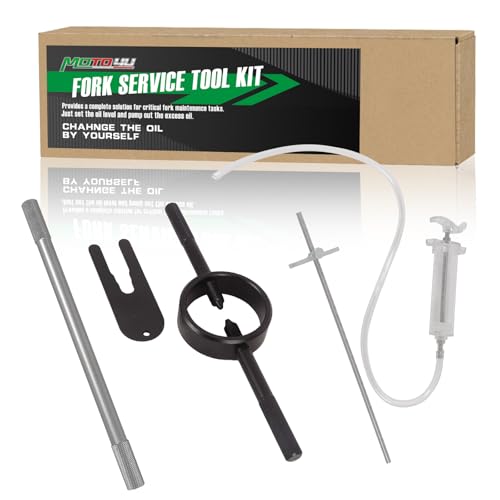 MOTO4U Upgrade Motorcycle Fork Service Tool Kit,Fork Maintenance Tool Set,Motorcycle Fork Oil Tool Set - Fork Oil Level Tool,Damper Rod Bleed Tool and Fork Spring Compressor 3PCS - color: Upgraded Fork Service Tool Kit, size: 3PCS