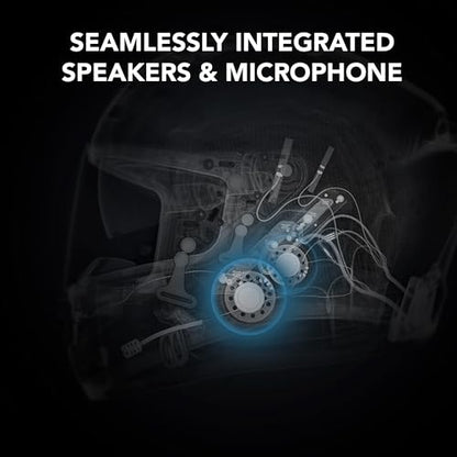 Sena Phantom and ANC Full Face Smart Motorcycle Helmet with Integrated Communications, LED Lighting, and 2nd Generation Sound by Harman Kardon - color: Gloss Black, style: Phantom