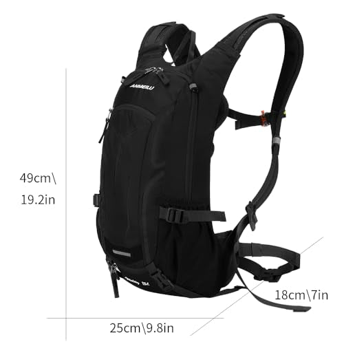 Outdoor Cycling Backpack, 18L, Black - color: black, size: Backpack and Water Bag
