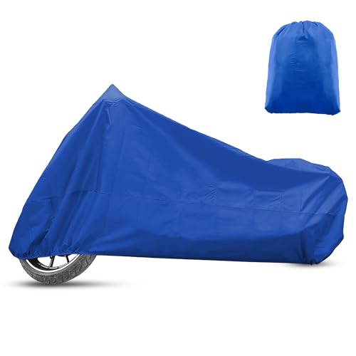 X AUTOHAUX Motorcycle Cover for Harley Davidson for Honda for Suzuki All Season Weather Waterproof Sun Outdoor Protection Motorbike Cover Fits Up to 78.74'' Motorcycles Vehicle Cover M Blue - color: Blue, size: M