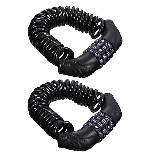 2pcs Portable Anti-Theft Steel Wire Cable Lock Combination Lock for Bikes Helmets and Motorcycles Lightweight and Versatile Security for Outdoor Riding
