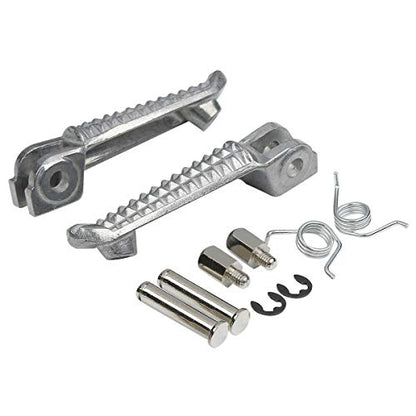 TCMT Front Footrests Pegs Footpegs Sider Fit for Yamaha YZF R1 1998-2025 R1S R1M 2015-2023 YZF R6 2003-2020 YZF R6S 2003-2009 Replace for 1KB-27461-00-00 - color: Sliver
