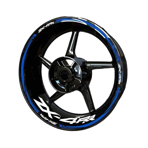 Wheel Stickers for Ka&wasaki for N&INJA ZX-4RR ZX4RR Reflective Motorcycle Wheel Sticker Hub Decal Rim Stripe Tape Decals - color: Style 7