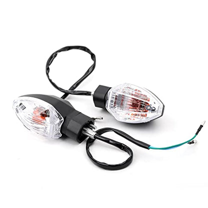 mokuo Motorcycle Front Turn Singal Assemblies Compatible with Honda Grom Msx 125 SF,12V 5W Halogen Lamp Light - color: Front