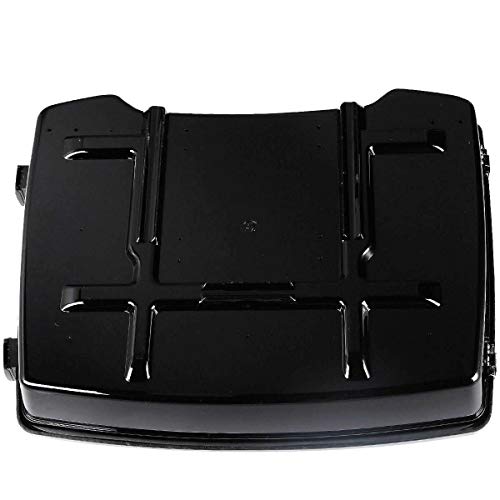 TCMT 5.5'' Black Razor Motorcycle Trunk Box w/Black Latch Keys Fits For Harley Touring 1997-2013 Road King Road Glide Street Glide Electra Glide1997-2013- Pack - color: BLack Lacthes Trunk