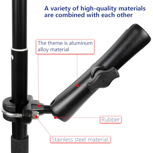 Aluminum Handlebar Clamp Mount U-Bolt Base with Long Double Socket Arm, Compatible with RAM Mounts & 1" Ball Bike Motorcycle Phone Holder for 0.5" to 1.3" Diameter Rails - style: U-Bolt Base w 5.91" Arm