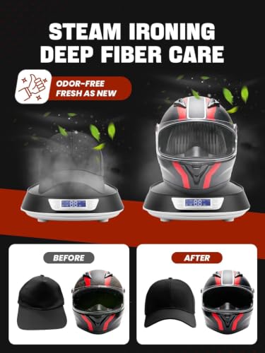 Hat Cleaner, Cap & Helmet Care Machine, Hat Steam Cleaner, Steam Cleaning & Ironing and Fast Drying, Ozone Deodorization for Motorcycle Helmets, Baseball Caps