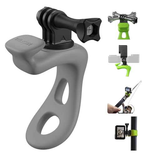 TELESIN Camera Flexible Mount 360 Strap Mount Wrap Band for GoPro Hero 13 12 11 10 9 Insta360 DJI Action Osmo Pocket Bike Motorcycle Handlebar Roll Bar Tube Clip Holder Attach Accessories - color: Grey