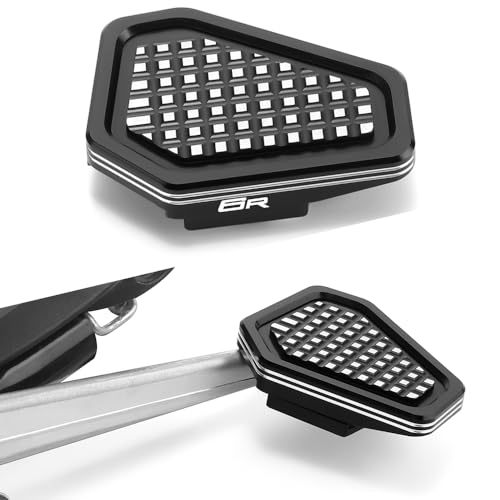 Modeer Motorcycle Widening Foot Brake Pedal Extension Compatible with Ninja ZX-6R (2015-2025) Enlarge Anti-Slip Peg Extender Plate zx6r Accessories (black) - color: black, size: ZX6R