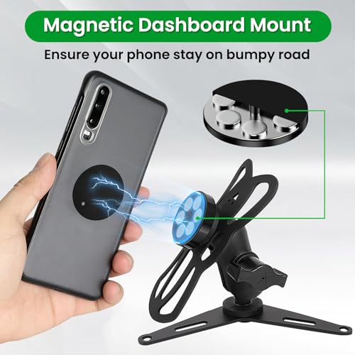 GUAIMI Motorcycle Magnetic Phone Mount Holder Original Handlebar Attachment Bracket for Ninja 400 2018-2020