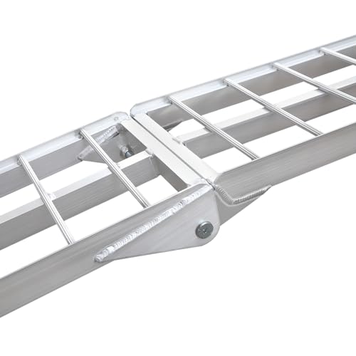 Aluminum Folding Trailer Ramps 2-Pack, 90 * 12inch Heavy Duty Loading Ramps, 1500lbs Capacity for ATV UTV Motorcycle Tractor Truck