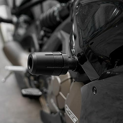 Compatible with 2026 Ninja 500 Ninja 500SE 2025 Z500 SE 2024 Ninja 400 Ninja400 Z400 Z 400 2018-2026 CNC Motorcycle Frame Sliders Crash Pad Falling Protection - color: CNC Black