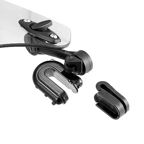 Motoforti 37cm Clear Lens Motorcycle Windshield, Adjustable Clip Wind Deflector Windshield Extension Universal Fit for Most Motorcycles & Scooters