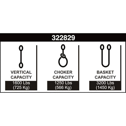SMARTSTRAPS - 842 SmartStraps Webbing Sling - 1x6 Nylon Webbing Sling 1 Ply 1,600 lbs - size: 1' x 6" 1600lb 2 Ply