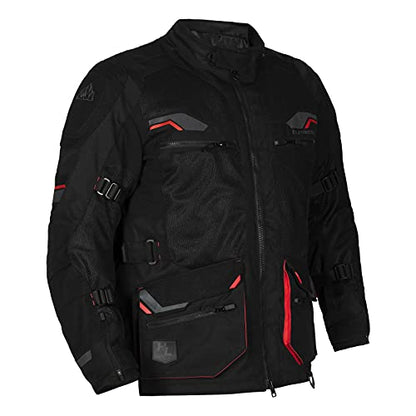 Tourmaster Men's Ridgecrest Mesh Adventure Motorcycle Jacket - color: Black, size: XX-Large Tall