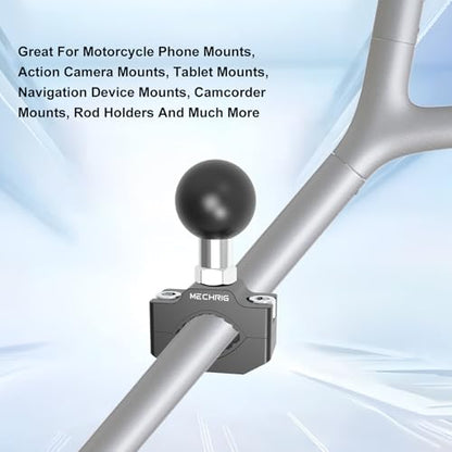 Aluminum Alloy Handlebar Clamp Mount, Medium U-Bolt Base with 1 inch Ball Head Compatible With RAM Mount Double Socket Arm & Motorcycle Ebike Phone Holder,Fit for 0.59" to 0.87" Diameter,78014 - size: Medium