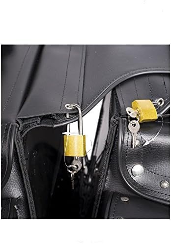 Unisex Waterproof UV Protected Large Quick Detach Plain Universal Fit PVC Leather Motorcycle Saddle Touring Bag/Back Pack