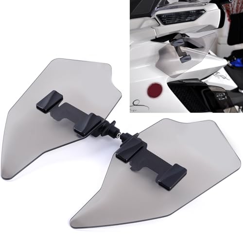 PANICAL Motorcycle for Honda Goldwing Accessory GL1800 F6B 2018-2026 Windshield Air Deflector Adjustable Wind Deflector Smokey Gray Acrylic Nondestructive iInstallation PMMA (KY DS20241191 C) - color: KY DS20241191 C