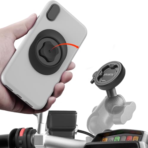 sincetop Universal 1” Ball Motorcycle Phone Mount,Quick Release Motor Bike Smartphone Holder 【Series C - 2nd Gen】 Double Socket Arm not Included - size: 【Gen2】Mount