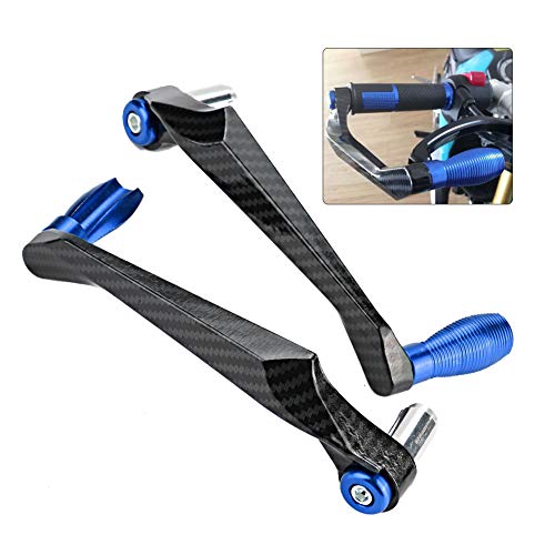 Motorcycle Lever Guards, 7/8 inch Universal Aluminum Alloy Motorcycle Handlebar Brake Protector (Blue)