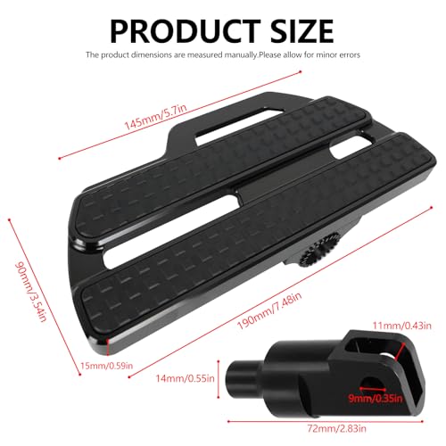 Motorcycle CNC Aluminum Rider Footboard, Adjustable Front Footrests Highway Pegs Compatible with Honda Gold Wing GL1800/Goldwing GL1800 F6B 2001-2024 Black - color: Black