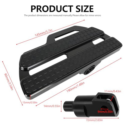 Motorcycle CNC Aluminum Rider Footboard, Adjustable Front Footrests Highway Pegs Compatible with Honda Gold Wing GL1800/Goldwing GL1800 F6B 2001-2024 Black - color: Black
