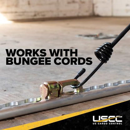 US Cargo Control L Track Double Stud Fitting (250 Pack) 5,000 Pounds Break Strength, Use with L Track Rails in Truck Bed or Trailer to tie down ATV, Motorcycle, Automatic Locking with Spring Release - size: 250 units