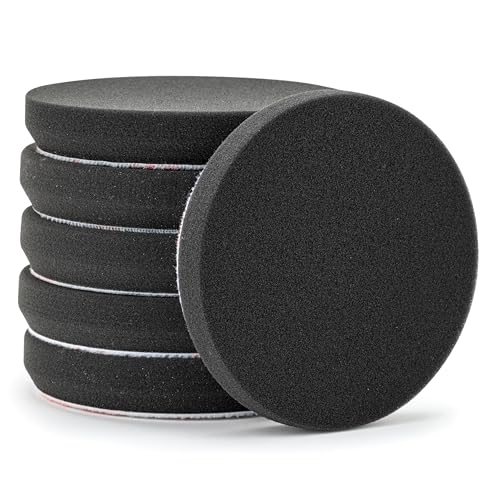 Griot's Garage 5.5" Black Foam Finishing Pads for Car Polishing and Detailing, Buffing Pads for Paint Correction and Sealant Application, 12214, Set of 6 - style: 5.5" (Set of 6)