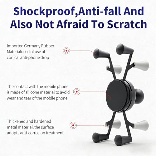 Strg Phone Mount with Rail Base for Rails 0.75'' to 0.9'' in Diameter, Universal Handlebar & Rail Phone Mount for Motorcycles, Bikes, Kayaks & Bars - size: for Rails 0.75'' to 0.9'' in Diameter