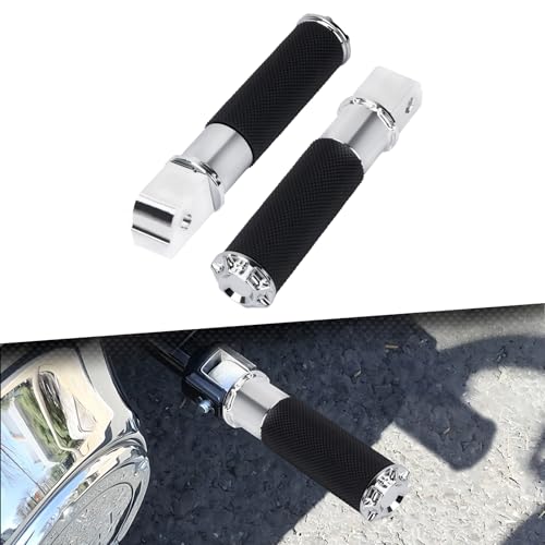 Rear Passenger Footpegs Motorcycle Foot Pegs Footrest Fit for 2020-later LiveWire 2018-later SoftailBreakout FXBRS Deluxe FLSTNSE models (Chrome Bracket) - color: Chrome Bracket