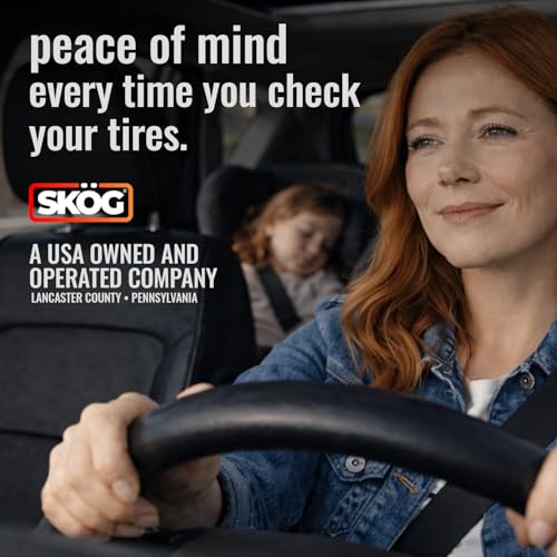 SKÖG Dual-Needle Tire Pressure Gauge 100 PSI | Leak-Free RatchetSeal Patented Quick-Connect | Cars, Trucks, Motorcycles, Bicycles | Battery Free