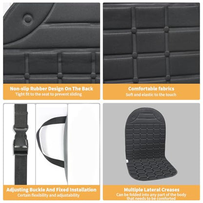 Seat Cushion with Adjustable Buckle, Soft and Comfortable Full Back Seat Cover