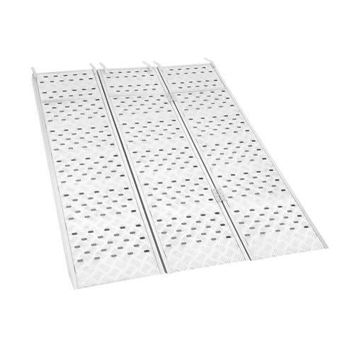 ATV Ramp for Loading Truck,Folding Loading Ramps,1500 lb Capacity Aluminum Arch Ramp for ATV UTV Motorcycle Truck,Lightweight Heavy Duty Tri-Fold Ramp for Lawn Mower Golf Cart Trailer Pickup