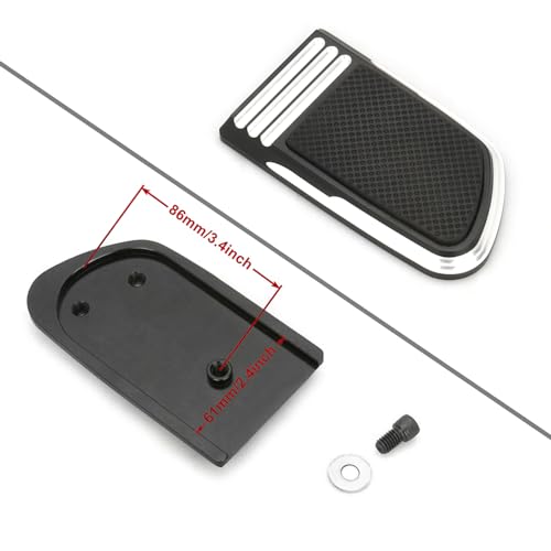 Defiance Road Glide floorboards for Harley bagger street electra glide road king softail Fatboy FLST models include heel-toe shifter Lever Footpegs highway footrests (Edge Cut) - color: Edge Cut