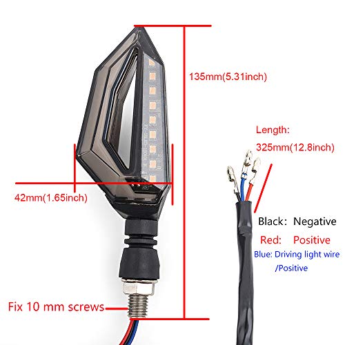 Universal 10mm Motorcycle 12 LED Turn Signal Lights Blinker Front Rear Lights Indicator - color: Red