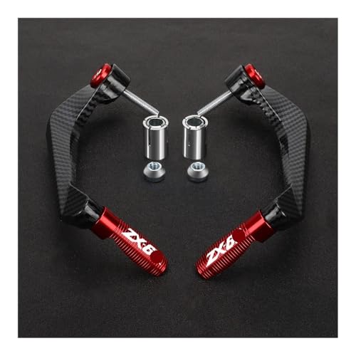 Motorcycle Handlebar Grips Brake Clutch Levers Handle Bar Protector Guard For NINJA For ZX-6R ZX6R ZX636R ZX6RR - color: Red-lo