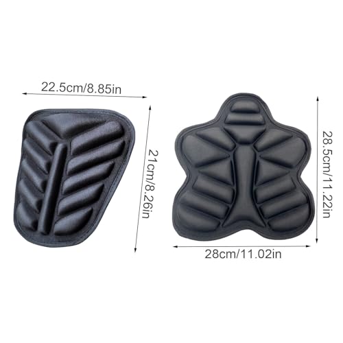 REVXON Motorcycle Seat Cushion for Yamaha V Star 1100 Classic/Custom/Silverado/V Star 1300 Deluxe/Tourer, Breathable 3D Air Mesh Motorcycle Seat Pad Shock Absorbing for Long Ride Comfort