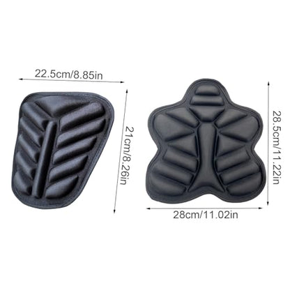 REVXON Motorcycle Seat Cushion for Kawasaki Vulcan 1600 Mean Streak/Vulcan 1700 Classic/Nomad/Vaquero/Voyager, Breathable 3D Air Mesh Motorcycle Seat Pad Shock Absorbing for Long Ride Comfort