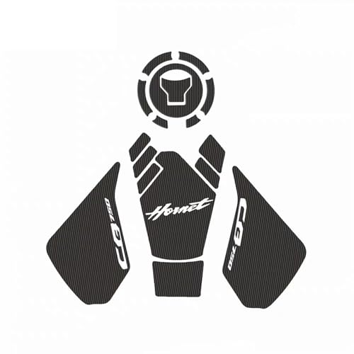 Motorcycle Fuel Tank Pads for Honda CB750 Hornet 2023 2024 2025 Aanti-Skid Side Fuel Tank Pads Sticker Decal Knee Grip Traction Pad Protector（New Model）(White) - color: White
