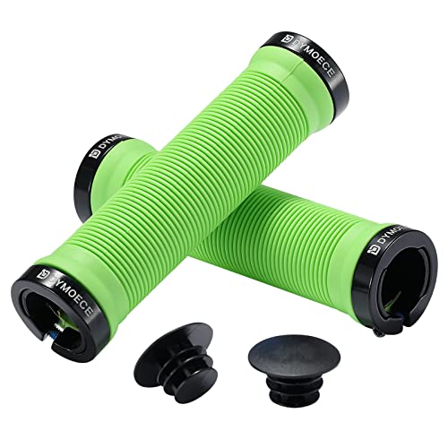 Dymoece Bike Handlebar Grips,Bicycle Handle Grip Ergonomic Design Dual Lock-on for Mountain Bike MTB BMX Foldable Downhill - color: Green